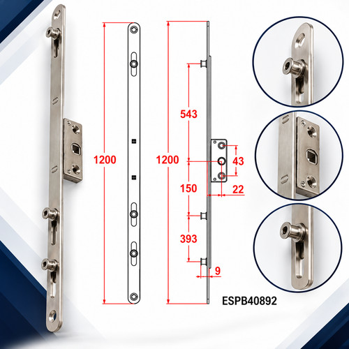 Kore 1200mm espag window - kore, lock