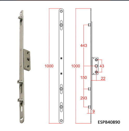 Kore 1000mm espag window - 1000mm,